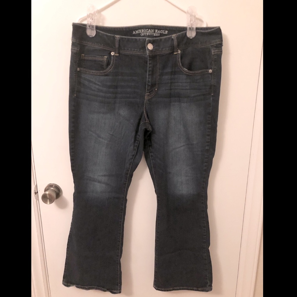 American Eagle Kick Boot Jeans Dark Denim Jeans